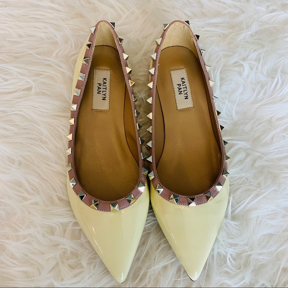 Kaitlyn Pan pointed toe studded flats